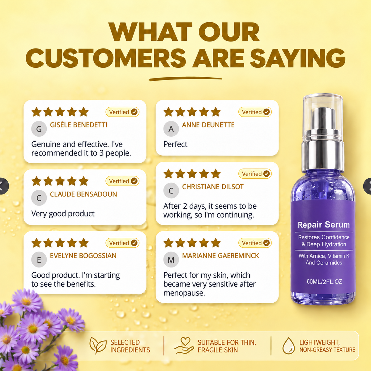 Novaro - Bruise Reduction Derma Restore Serum With Arnica, Vitamin K & Ceramides